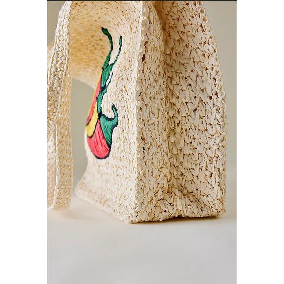 Anthropologie Natural Farmers Market Raffia Tote NWT - Picture 11 of 11